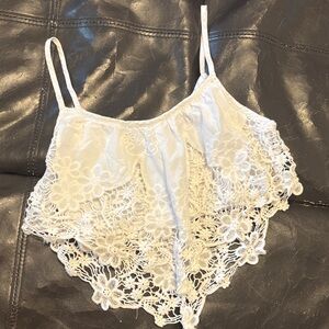 White Lace Camisole Crop top